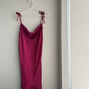 Elegant Burgundy Slip Dress